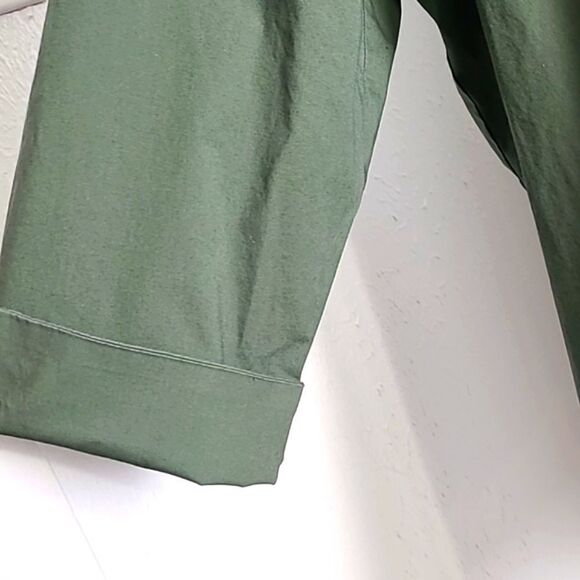 Martha Stewart Army Green High-Low Buttondown Blouse, Size XL - Picture 6 of 11